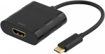 DELTACO USB 3.1 til HDMI adapter, USB type C Ha - HDMI Ho, svart DELTACO USB 3.1 til HDMI adapter, USB type C Ha - HDMI Ho, svart