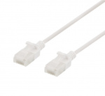 DELTACO U/UTP Cat6a patchkabel, slank, 3,5 mm diameter, 3 m, hvit