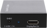 DisplayPort-splitter, 1x20-pin ho till 2x20-pin ho, 2560x1600, svart