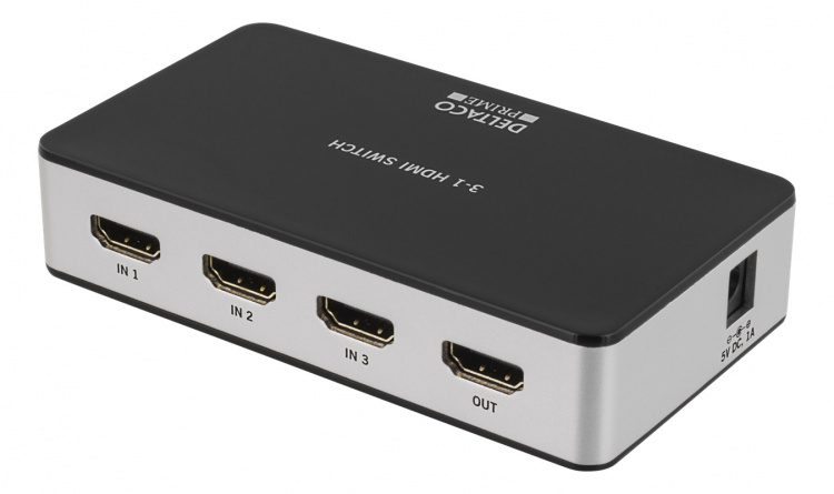 Premium HDMI-bryter med 3 porter, IR-fjernkontroll, Ultra HD i 60 Hz, svart Premium HDMI-bryter med 3 porter, IR-fjernkontroll, Ultra HD i 60 Hz, svart