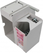 Bankboks for sedler, 4 nøkler, beslag for oppheng, beige