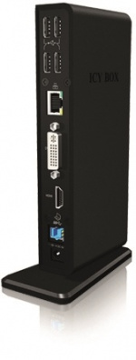 ICY BOX IB-DK2241AC, dokkingstasjon for bærbare datamaskiner, USB 3.0,