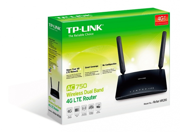 TP-Link AC750 Wireless Dual Band 4G LTE-ruter TP-Link AC750 Wireless Dual Band 4G LTE-ruter