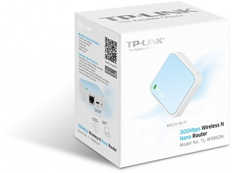TP-LINK TL-WR802N, trådlös nano N-router, vit