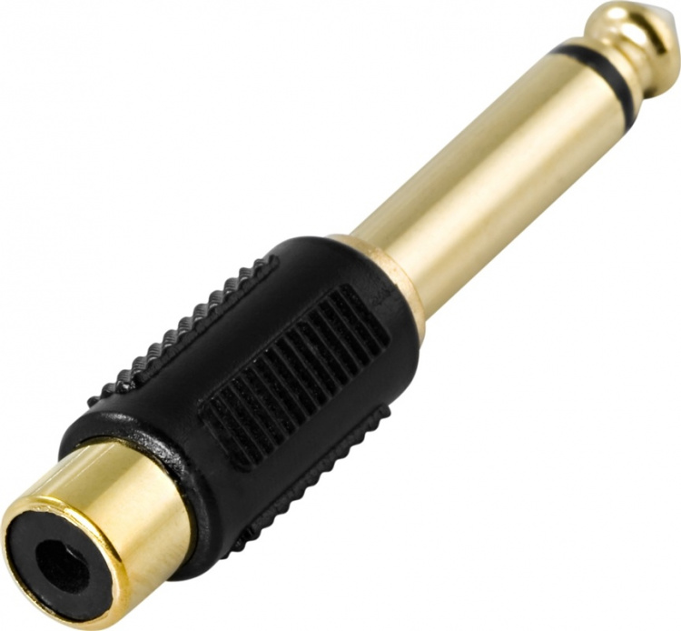 DELTACO multimedia-adapter, RCA input til 6,3mm output, mono