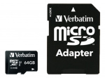 Verbatim PRO microSDXC U3 m. adapter 64 GB