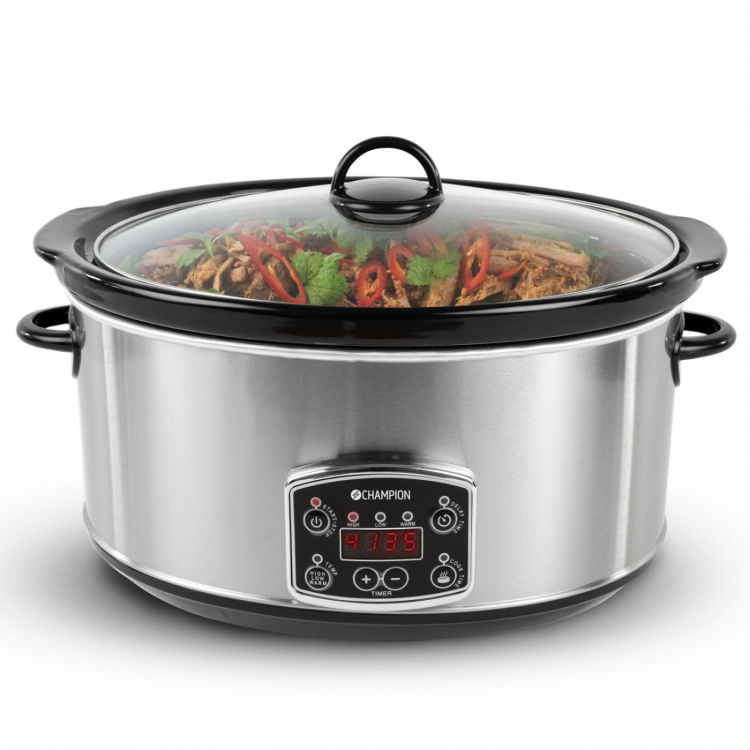 Champion Slowcooker 4,5L 280W SC110 Rustfritt stål