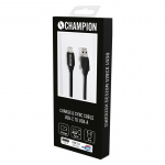 Champion USB-A til USB-C-kabel 3 m, svart Champion USB-A til USB-C-kabel 3 m, svart