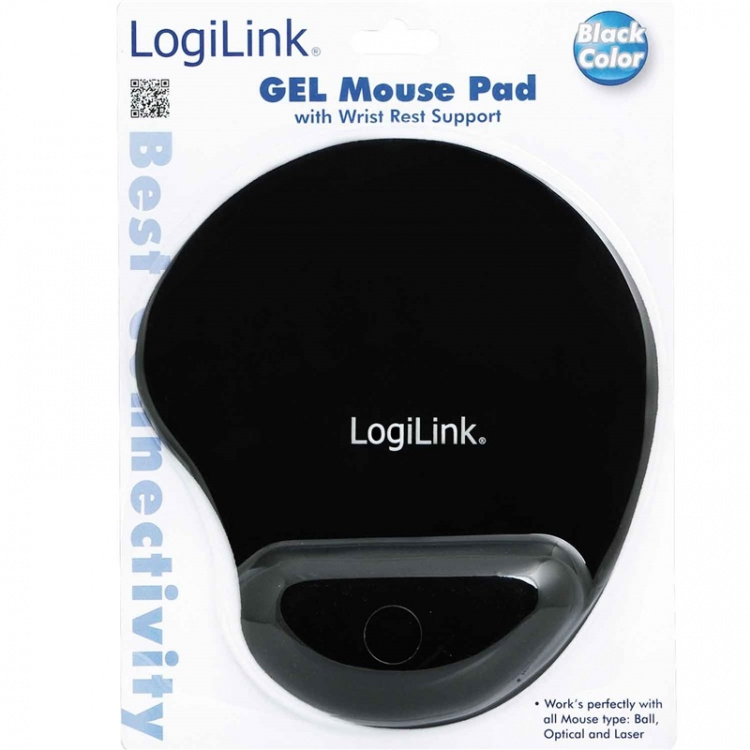 LogiLink Musematte med håndleddstøtte Gel