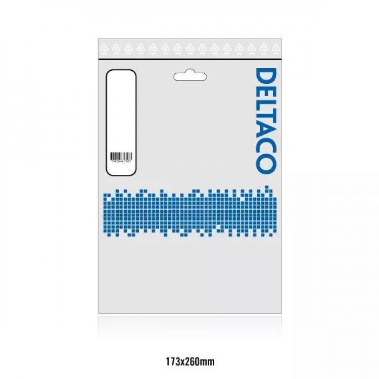 DELTACO HDMI-kabel, v1.4+Ethernet, 19-pin ha-ha, 1080p,flat,svart, 3m