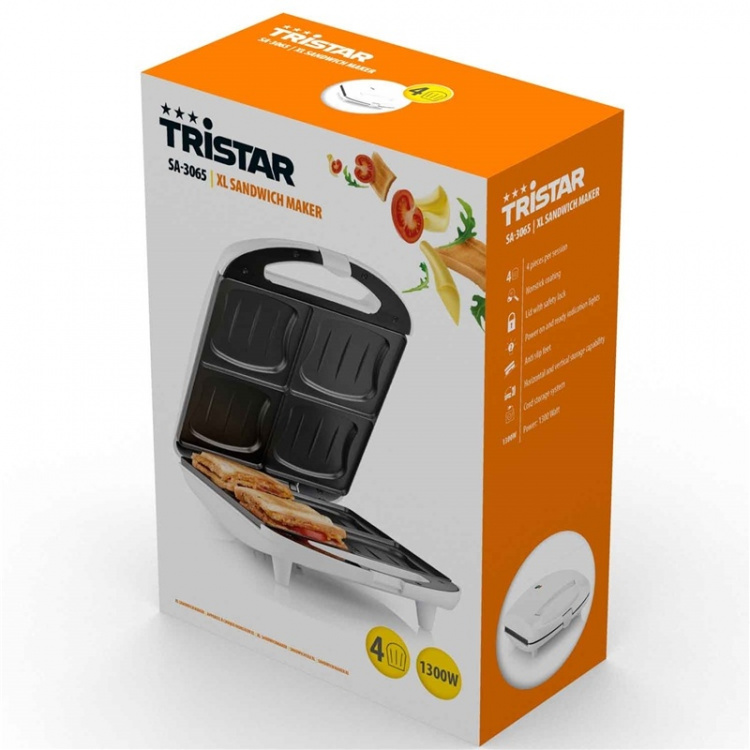 Tristar XL Sandwichjern 4 stk skallform