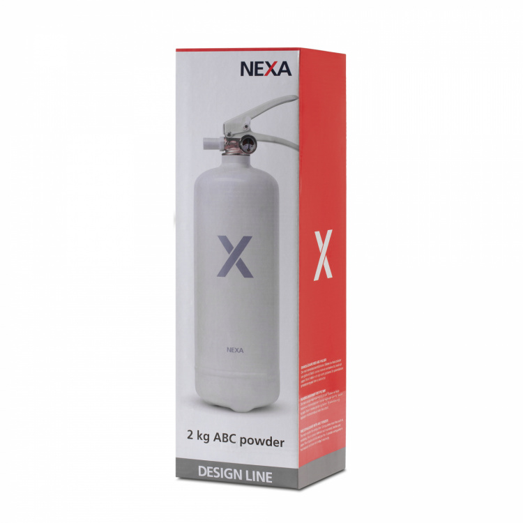 Nexa brandsläckare, 2 Kg ABC-pulver (Vit) Nexa brandsläckare, 2 Kg ABC-pulver (Vit)