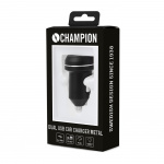 Champion Billader 24W 2-port svart Champion Billader 24W 2-port svart