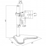 LogiLink Monitorstativ/fot enkelt 13-32 LogiLink Monitorstativ/fot enkelt 13-32