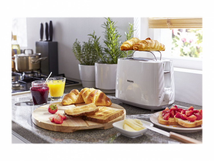 Philips HD2581 - Brødrister for 2 skiver, hvit