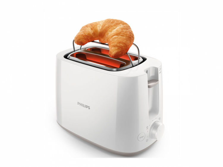 Philips HD2581 - Brødrister for 2 skiver, hvit