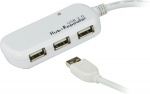 ATEN aktiv USB 2.0-forlengelseskabel med hub med 4 porter, 12 m