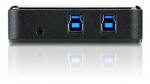 ATEN USB 3.0-hub for 2 datamaskiner, 4xUSB A hunn, 2xUSB B hunn, svart