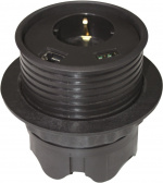 powerdot Satellitt PD12 - satellitt, 1x CEE 7/4, RJ45, USB, svart powerdot Satellitt PD12 - satellitt, 1x CEE 7/4, RJ45, USB, svart