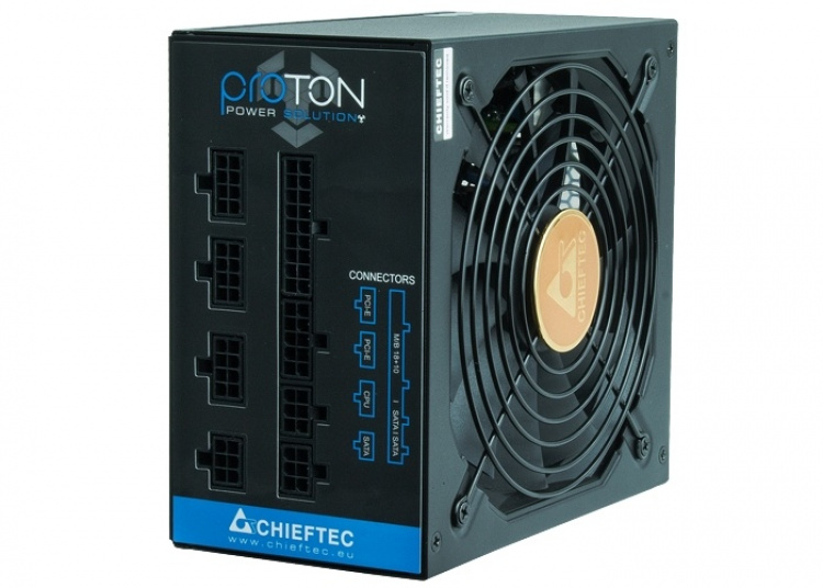 Chieftec PSU-665 Proton Series strømforsyning, 600 W, 80+ bronse, svart