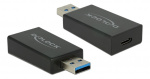 DeLOCK USB 3.1 Gen 2 USB-A hann til USB-C hunn-omformer, svart DeLOCK USB 3.1 Gen 2 USB-A hann til USB-C hunn-omformer, svart