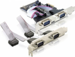 DeLOCK PCI-Express x1-kort, seriell RS-232, 4xDB9ha