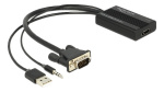 DeLOCK VGA til HDMI-adapter med lyd