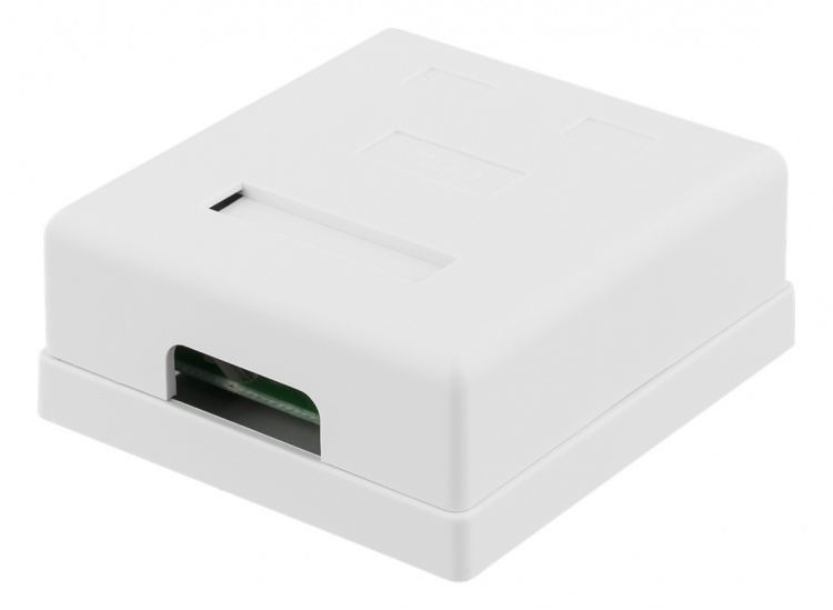 DELTACO uskjermet vegguttak, utenpåliggende UTP 2xRJ45, Cat6, hvit DELTACO uskjermet vegguttak, utenpåliggende UTP 2xRJ45, Cat6, hvit