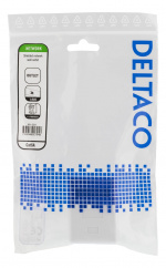 DELTACO skjermet vegguttak, utenpåliggende FTP 1xRJ45, Cat6A, hvit