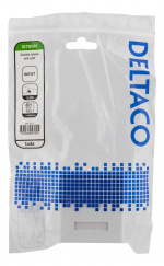 DELTACO skjermet vegguttak, utenpåliggende FTP 2xRJ45, Cat6A, hvit