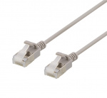 DELTACO U/FTP Cat6a patchkabel, slank, 3,8 mm diameter, 3 m, grå DELTACO U/FTP Cat6a patchkabel, slank, 3,8 mm diameter, 3 m, grå