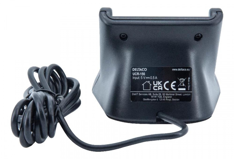 DELTACO UCR-156 Smartkortleser, USB, svart DELTACO UCR-156 Smartkortleser, USB, svart