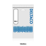 DELTACO USB-302D USB-A til Micro USB, venstrevinklet, 2 m, svart