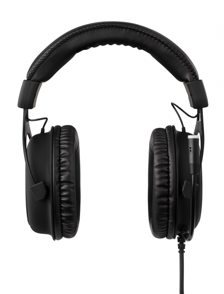 DELTACO GAMING Stereo gaming-hodesett, 57 mm elementer, LED-belysning, svart