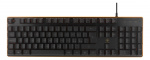 DELTACO GAMING tastatur med membranbryter, nordisk layout, oransje belysning