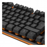 DELTACO GAMING tastatur med membranbryter, nordisk layout, oransje belysning
