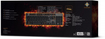 DELTACO GAMING tastatur med membranbryter, nordisk layout, oransje belysning