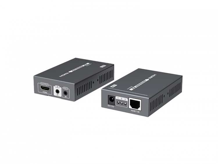 HDMI-forsterker over Ethernet, 70 m, PoE, HDBase T, svart