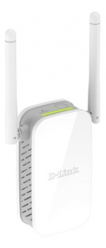 D-Link N300 Wi-Fi-rekkeviddeforlenger, opptil 300 Mbps, 10/100 Ethernet, hvit