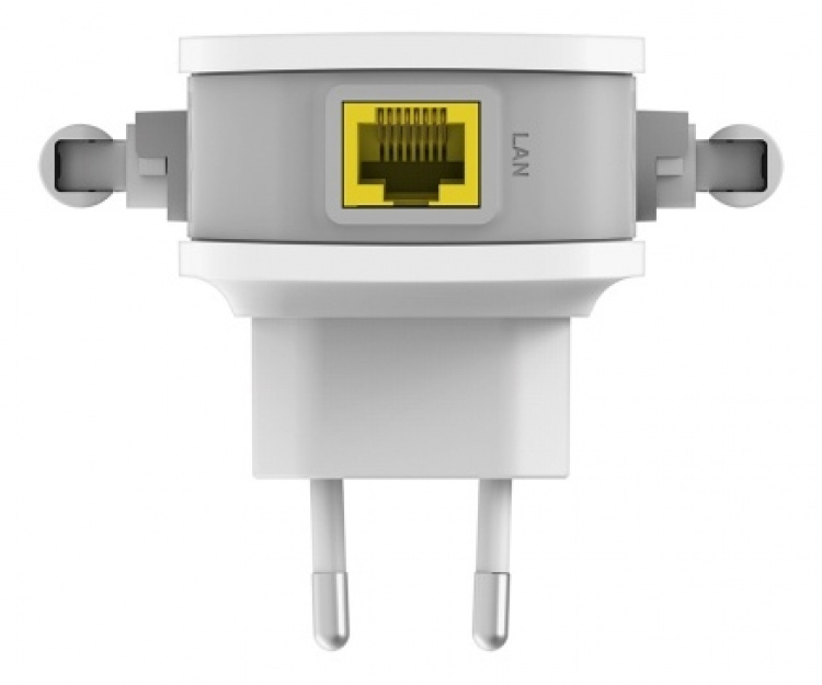 D-Link N300 Wi-Fi-rekkeviddeforlenger, opptil 300 Mbps, 10/100 Ethernet, hvit