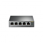 TP-LINK Skrivebordssvitsj, 4-port, PoE, 100 Mbps, 58W, svart
