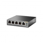 TP-LINK Skrivebordssvitsj, 4-port, PoE, 100 Mbps, 58W, svart