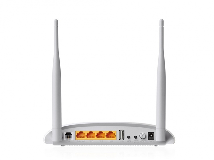 TP-LINK TD-W9970 300 Mbps trådløs N ADSL2-modemruter, USB, hvit TP-LINK TD-W9970 300 Mbps trådløs N ADSL2-modemruter, USB, hvit