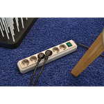 brennenstuhl Extension socket Eco-Line 3-Vei 3.00 m Hvit - Beskyttende Kontakt TYPE F