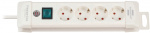 brennenstuhl Premium-Line, 4-veis stikkontakt (stikkontakt med bryter og 1,8 m kabel - 45° vinkel på beskyttelseskontaktene, Made in Germany) hvit TYPE F