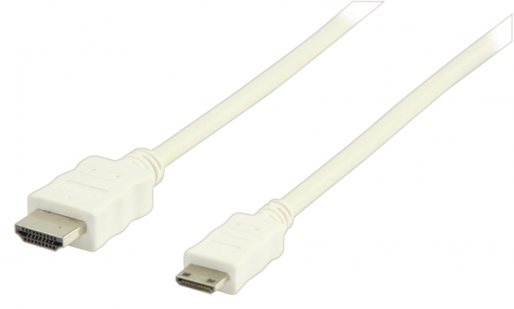 Valueline High Speed HDMI-Kabel med Ethernet HDMI Kontakt - HDMI Mini Han 1.00 m Hvit