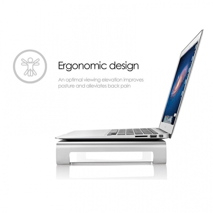 Desire2 Monitorstativ Universal Sølv