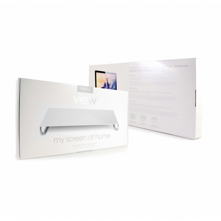 Desire2 Monitorstativ Universal Sølv