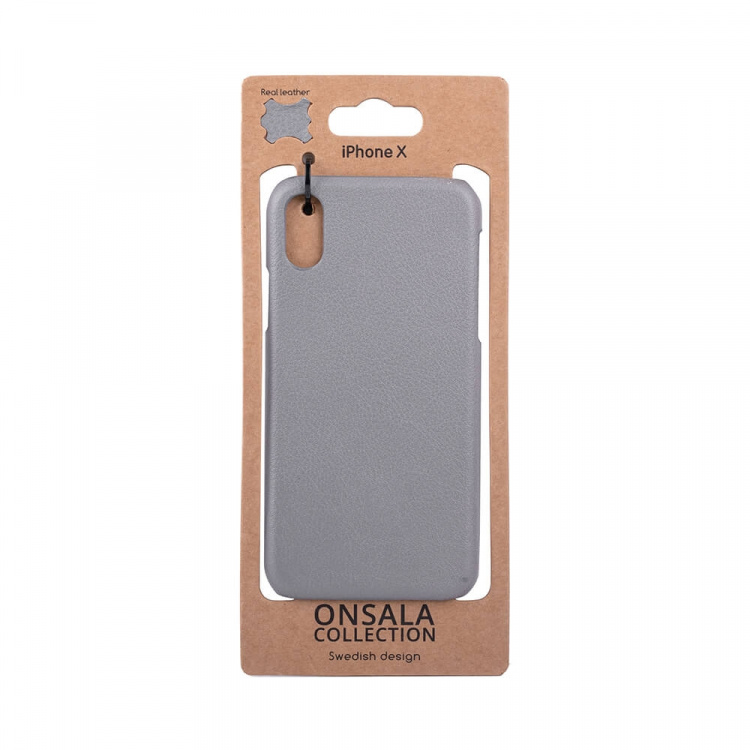Onsala COLLECTION Mobildeksel Skinn Grå iPhoneX/Xs Onsala COLLECTION Mobildeksel Skinn Grå iPhoneX/Xs