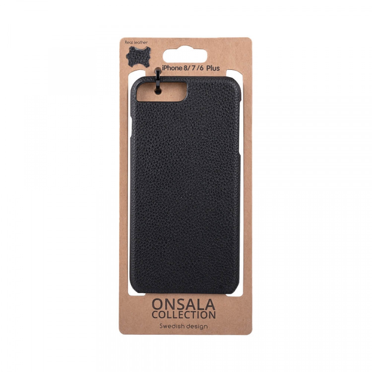 Onsala COLLECTION Mobildeksel Skinn Svart iPhone 6/7/8 Plus